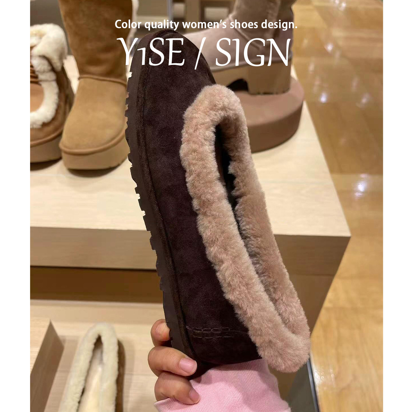 羊皮版~黑色豆豆毛毛鞋女外穿加绒2025新款法式工作单鞋保暖棉鞋,淘宝优惠券,粉丝福利购,淘宝优惠卷