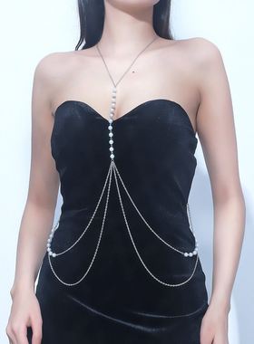 流苏身体链胸链全身性感情趣饰品项链锁骨链链子后背身体装饰链女