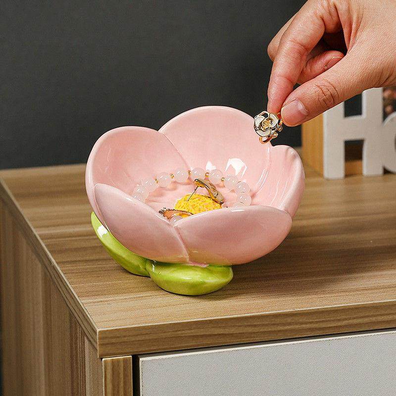 入户门口玄关摆件钥匙收纳花朵摆件客厅茶几桌面收纳盒整理盒装饰,淘宝优惠券,粉丝福利购,淘宝优惠卷