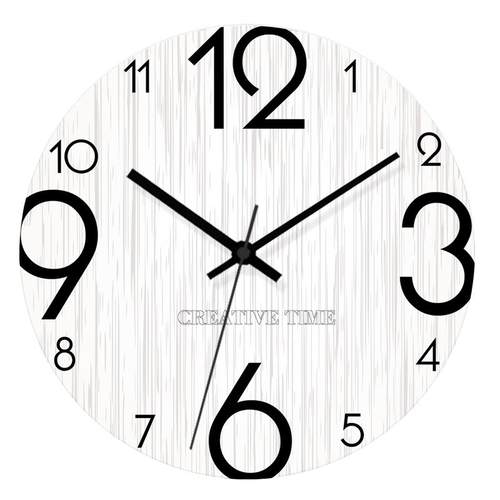 北欧个性现代简约时钟创意钟表挂钟客厅家用免打孔静音大气石英钟 - 图0