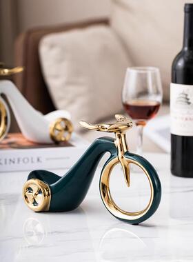 创意红酒架摆件轻奢高档斜放客厅餐厅边柜酒柜装饰品家用高端大气