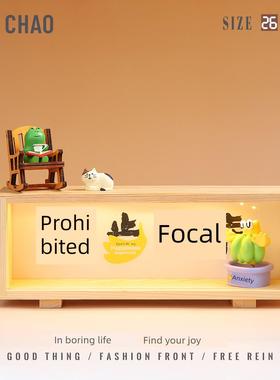 禁止焦虑氛围感灯箱摆件客厅家居好物电视柜装饰品房间改造小物件