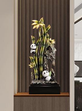 现代简约新中式招财竹子摆件客厅入户玄关办公室装饰乔迁新居礼品