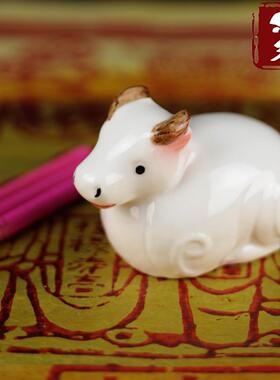 陶瓷十二生肖动物可爱鸡牛蛇虎玄关家居办公桌面摆设工艺品小摆件