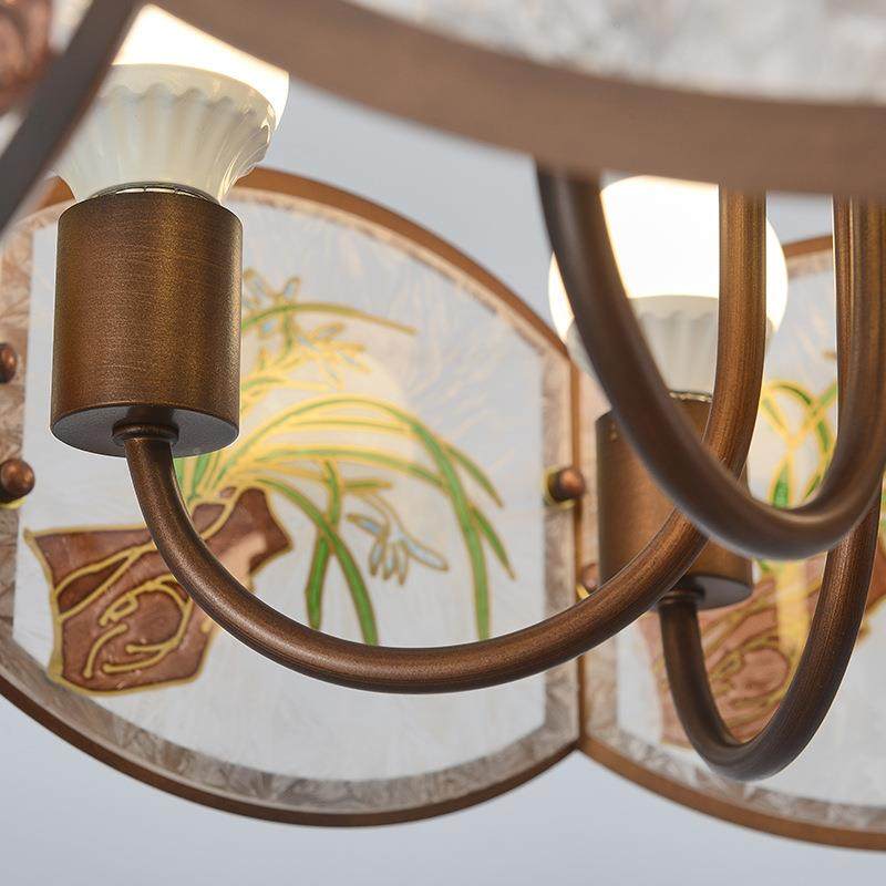 中古法式复古厅客吊灯美式南洋侘寂风玻眼璃花纹室卧餐厅护灯具,淘宝优惠券,粉丝福利购,淘宝优惠卷