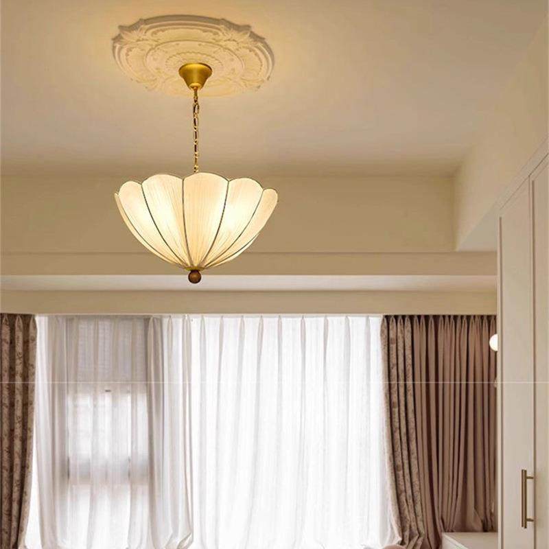 法式奶油花瓣中古风卧室客厅灯主灯具高级感餐厅氛围灯具布艺吊灯,淘宝优惠券,粉丝福利购,淘宝优惠卷