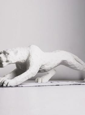 现代简约轻奢电视柜摆件大号售楼处样品间雕塑工艺品客厅装饰品