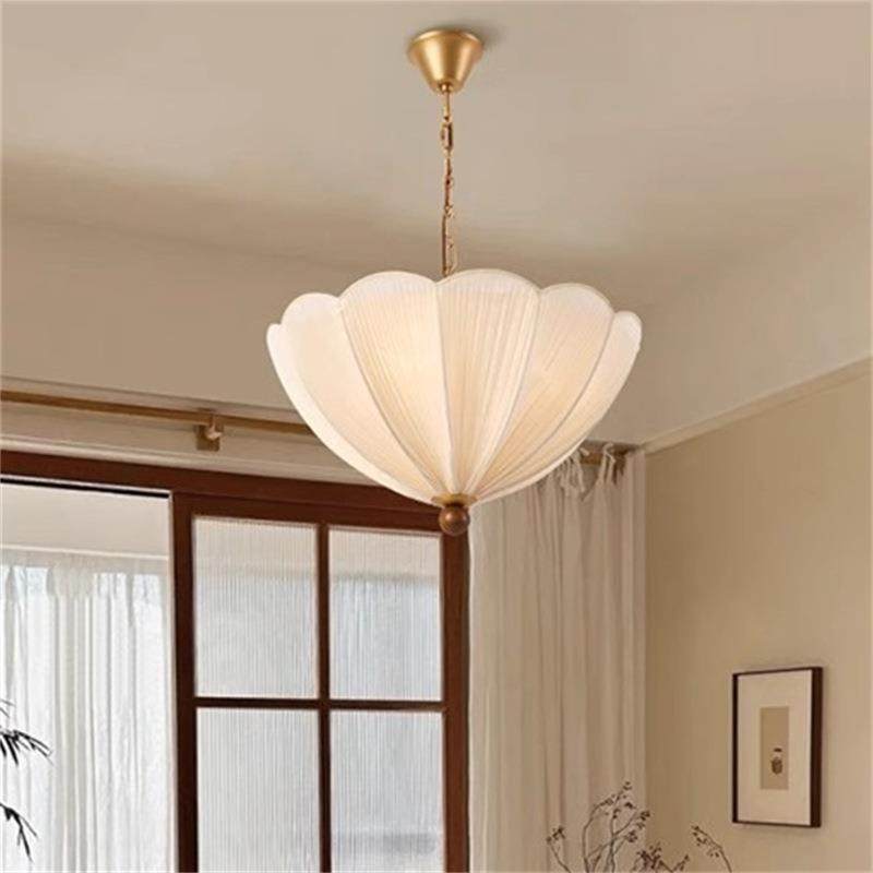 法式奶油花瓣中古风卧室客厅灯主灯具高级感餐厅氛围灯具布艺吊灯,淘宝优惠券,粉丝福利购,淘宝优惠卷