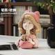 Cute girl pen holder ornament creative office desktop makeup brush storage children room decoration boy girl