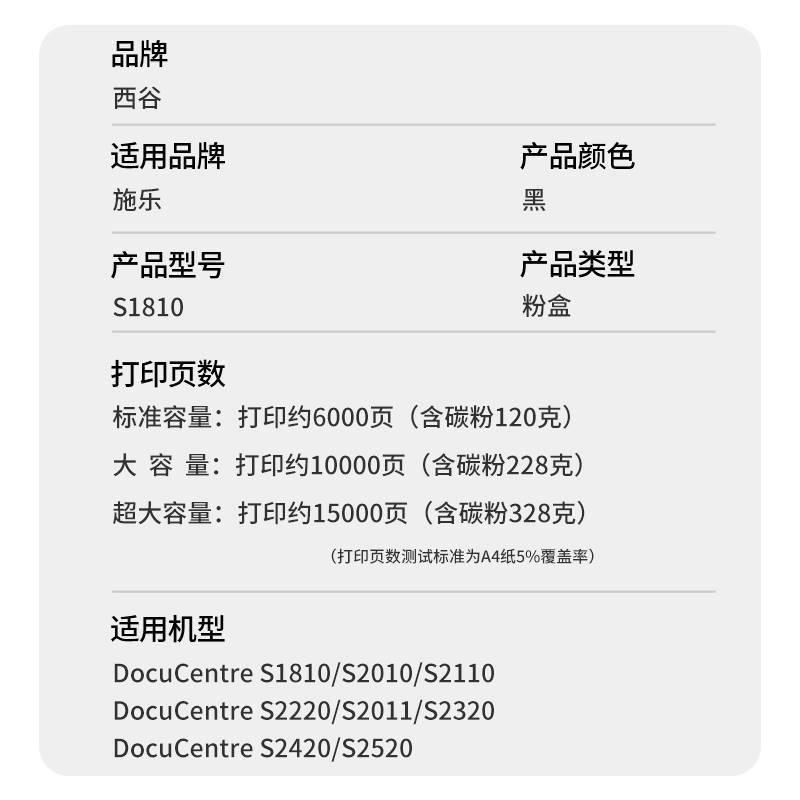 适用富士施乐S2110粉盒S2011NDA S1810套鼓S2520感光鼓S2010N S22-图1