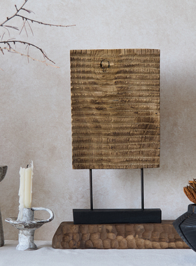 如是侘寂风复古手工装饰摆件