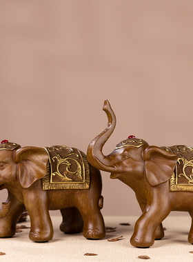 大象客厅酒柜电视柜办公室桌面摆件创意家居家装饰品玄关工艺品