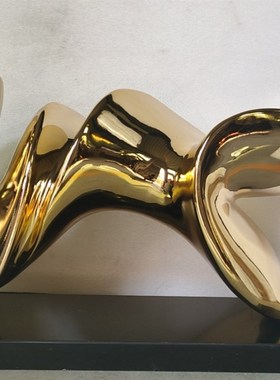 匠界几何雕塑摆件现代创意抽象艺术品大理石底座样板房酒店装饰品