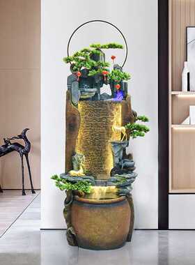 极速新款大型落地高山假山室内流水摆件办公室客厅阳台造景装饰喷