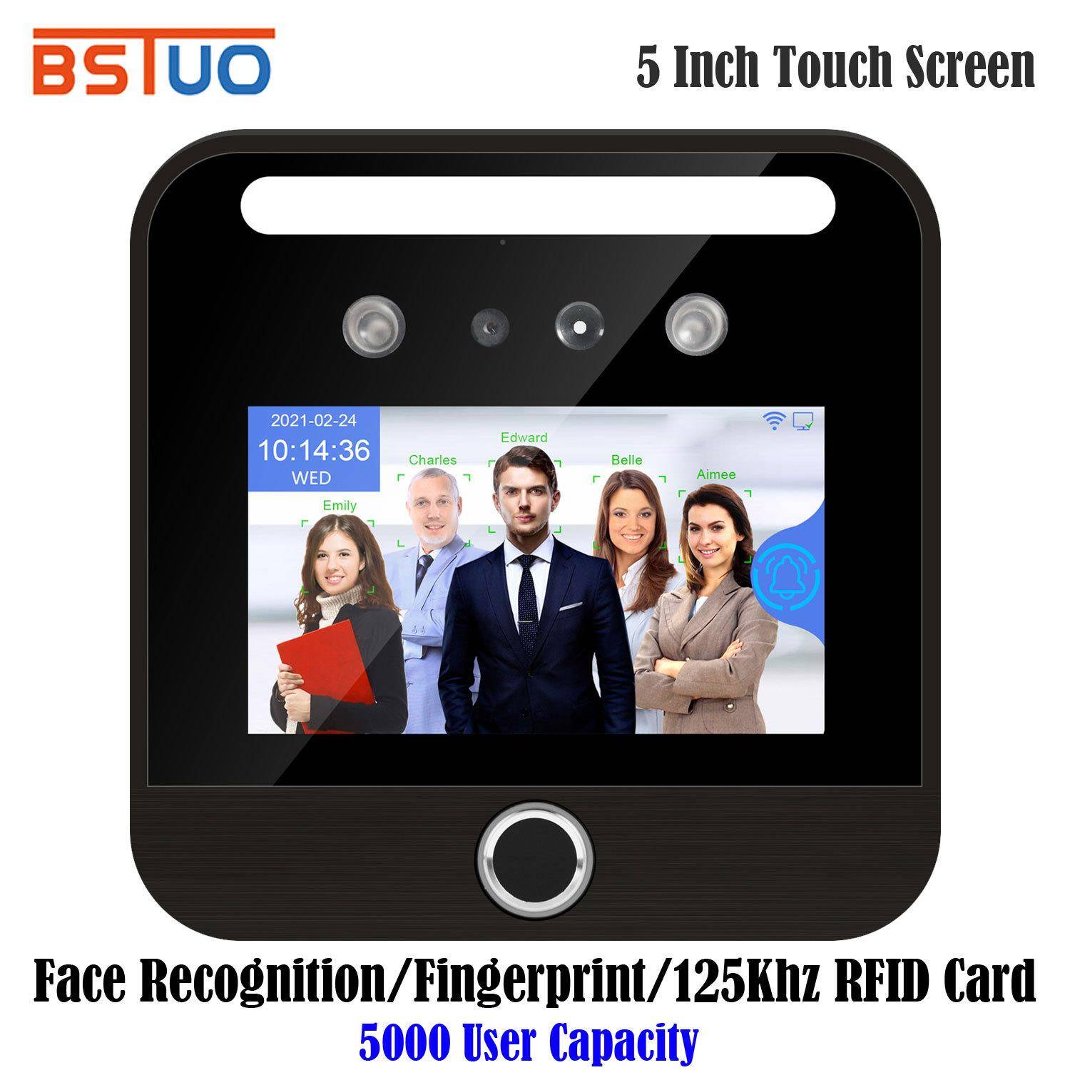 5 Touch Screen Face Recognition Card Machine Fingerprint Swipe Card Attendance Access Control Mobile OIV Inch Printing All-in-one Machine