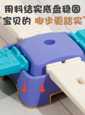 儿童感统训练独木桥幼儿园户外平衡板室内家用早教玩具炫彩过河石