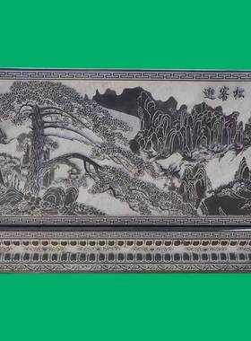 青石梅兰竹菊浮雕壁画花岗岩石雕花窗仿古透窗镂空石窗棂