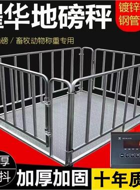 德国品质耀华地磅秤称猪牛带围栏加厚1-3吨物流工厂5吨地秤畜牧电