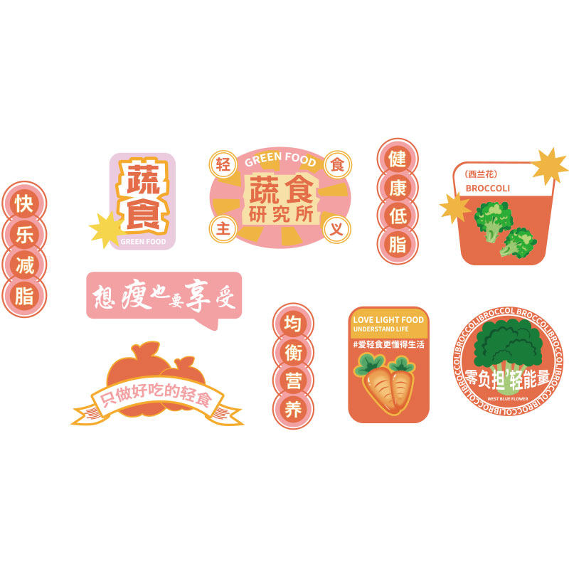 现货速发轻食店铺装修墙面装饰挂画沙拉主义背景墙水果玻璃门贴纸,淘宝优惠券,粉丝福利购,淘宝优惠卷