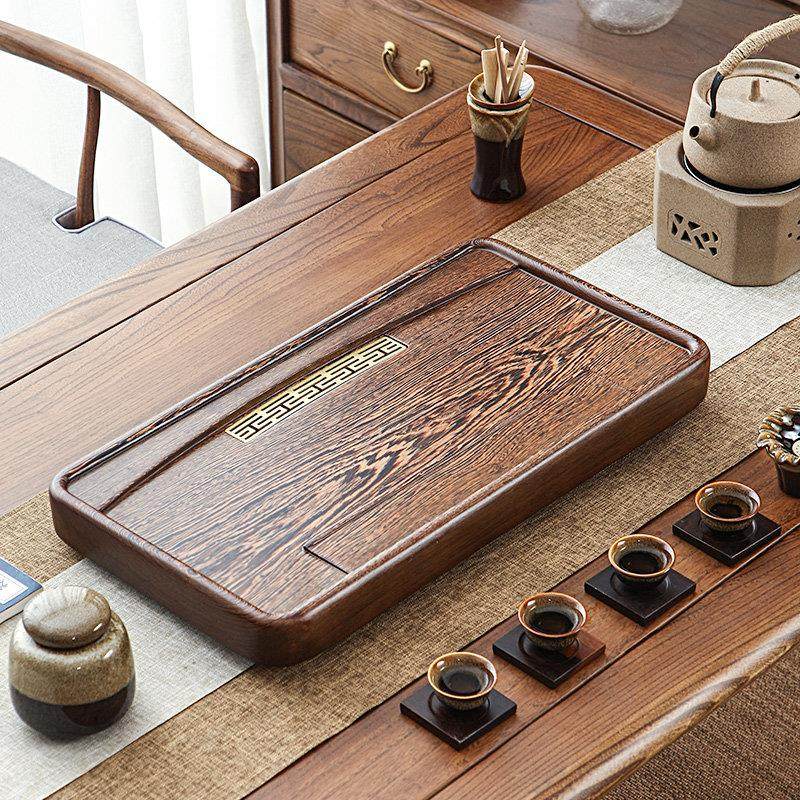 鸡翅木茶盘整块实木新中式功夫茶具套装家用茶海轻奢现代客厅茶台,淘宝优惠券,粉丝福利购,淘宝优惠卷