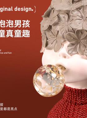 北欧轻奢艺术感摆件现代客厅书架酒柜家居创意工艺雕塑玄关装饰品