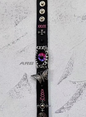 ARB原创小众克苏鲁手环 暗黑哥特恶魔之眼朋克叠戴手链纯手工定制