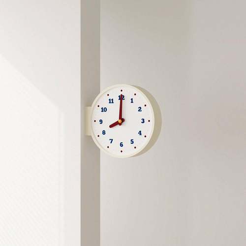 TSC1-1时尚极简钟挂钟客厅表2025新款时覆古时钟转角双挂钟挂钟面 - 图2