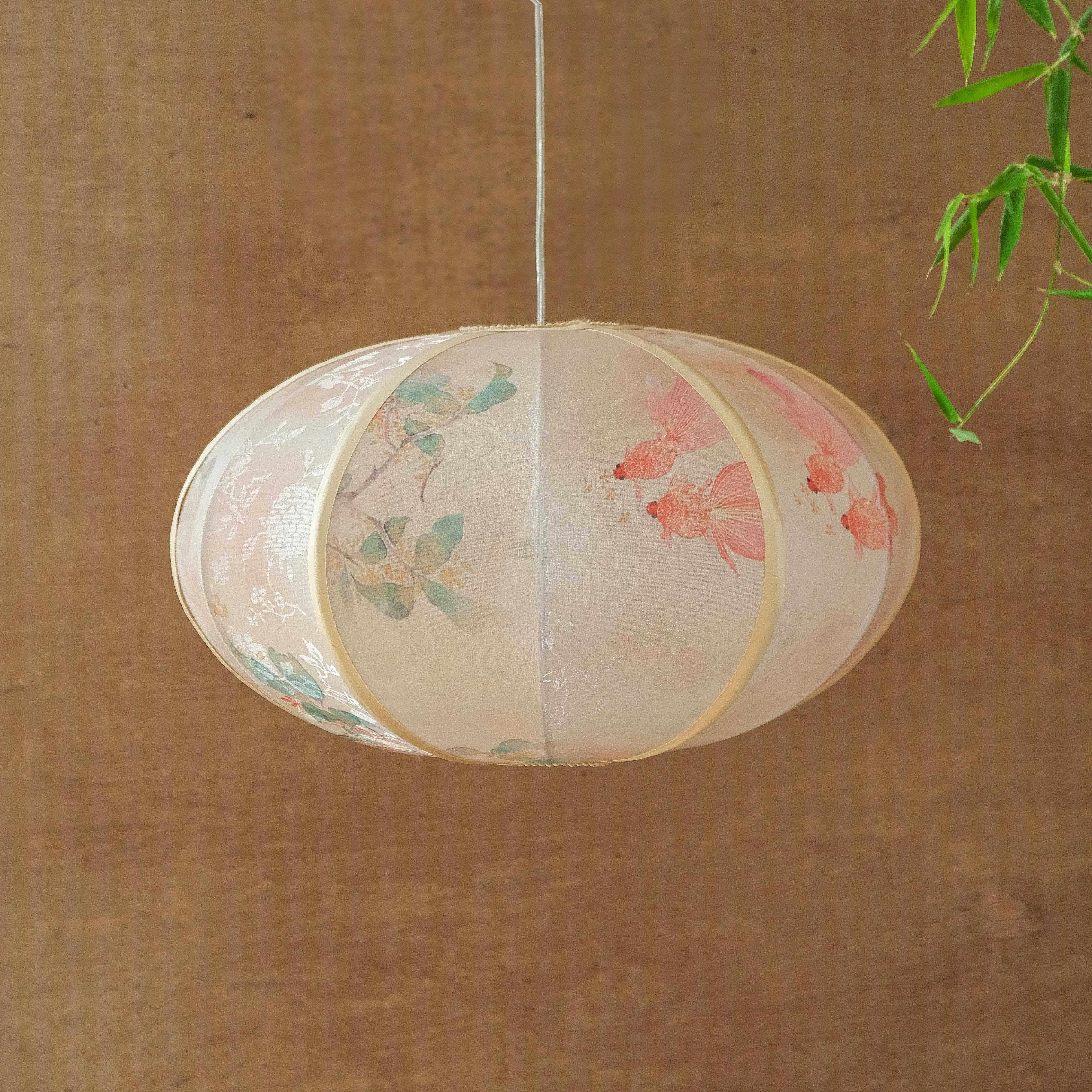 物几空茶间新中VNT式美学鱼戏鼓莲型古代灯笼简约布艺房卧书室室,淘宝优惠券,粉丝福利购,淘宝优惠卷