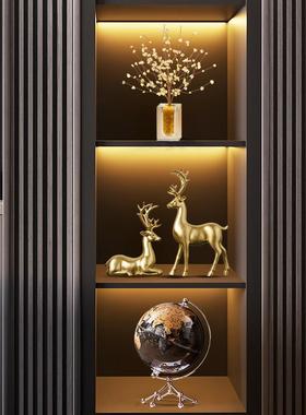 复古地球仪摆件轻奢高档客厅书房书柜办公室电视柜酒柜家居装饰品