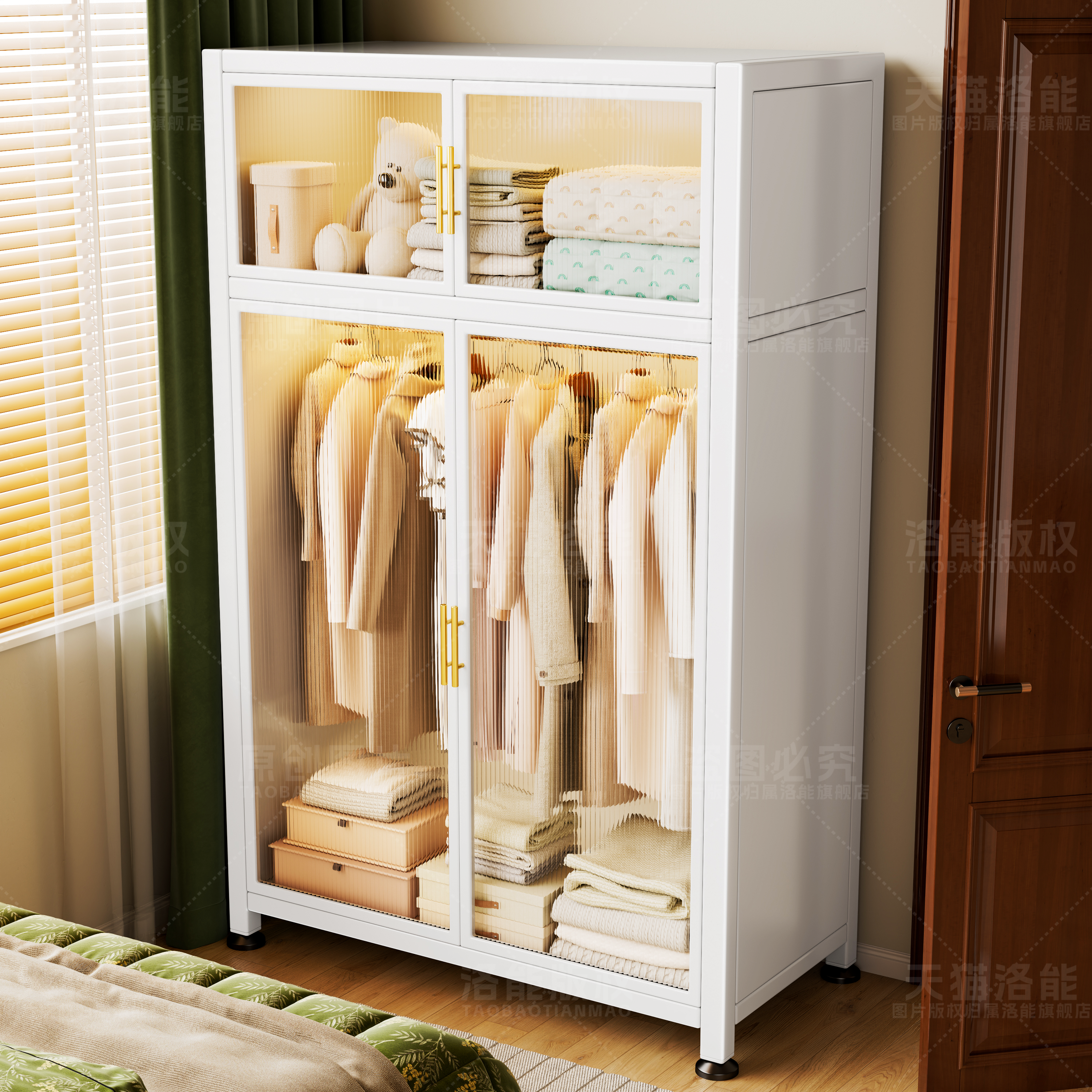 金属衣柜家用卧室出租房用简易组装2025新爆款货架儿童衣橱收纳柜,淘宝优惠券,粉丝福利购,淘宝优惠卷