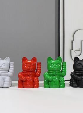 现代简约创意招财猫LuckyCat时尚潮流玩具手办家居装饰品摆件礼物
