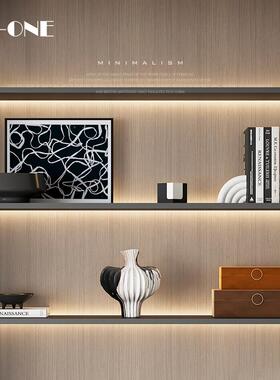 高摆档现代简约客厅几何抽象饰品摆装件关壁龛高级酒柜横排感玄件