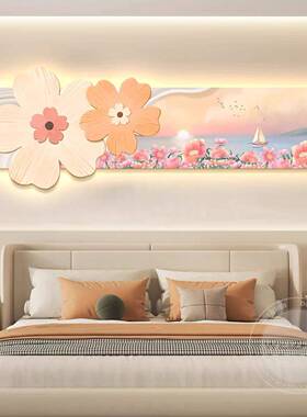轻奢led灯奶油风卧室床头装饰画主卧房间挂画壁画简约现代小清新