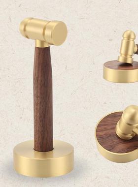 铜木锤子核桃砸金蛋家用迷你小锤子小槌子木柄锤黄铜圆头锤
