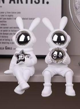 太空情侣兔入户玄关电视酒柜客厅装饰摆件轻奢高档家居软装饰品