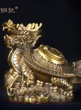 铜记铜母子龙龟家居办杨室摆件厂家八卦龙龟龙龟公八卦金钱龟