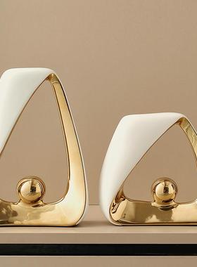 轻奢高档现代家居新房子客厅电视柜酒柜入门玄关摆件装饰品工艺品