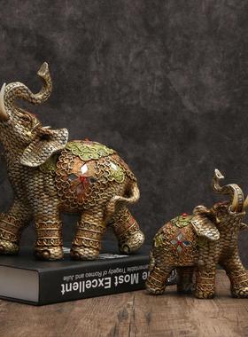 大象家居玄关电视柜书架酒柜办公室桌面装饰客厅摆件树脂工艺