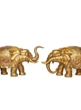 居家装饰品如意吉祥对象摆件铜大象大象新对象