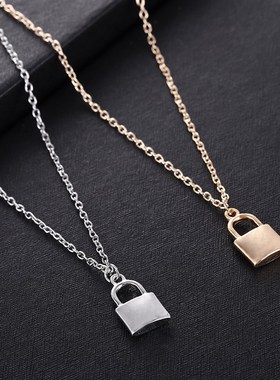 Hot Sale New Simple Fashion Metal Plating Lock Necklace luxu