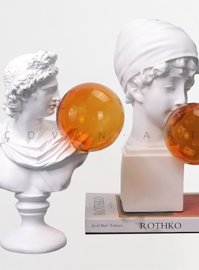 极速可凡北欧创意吹泡泡人物雕塑摆件现代样板间客厅装饰柜家居装