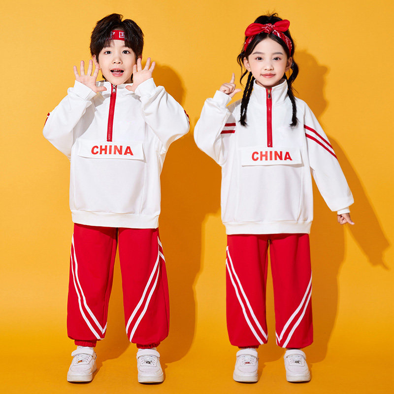 儿童啦啦队演出服装幼儿园表演服班服小学生运动会开幕式比赛校服 - 图1