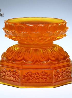 地藏王菩萨水晶坐莲花底座供桌加高供奉佛像琉璃奇石供台家用供佛