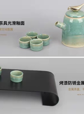 新中式茶室摆件样板房客厅茶几书房茶具套组茶壶茶杯茶艺软装饰品
