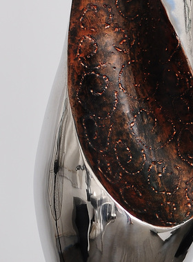 现代金属摆件抽象雕塑艺术品酒店会所客厅别墅不锈钢家居软装饰品