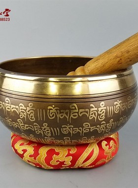 铜器铜颂钵铜磬罄金钵尼泊尔佛音碗佛头金钵静心钵瑜伽钵供奉摆件