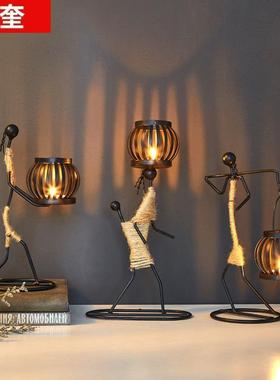 ins风幸福感小物件北欧摆件艺术感法式复古蜡烛台摆设家居装饰品