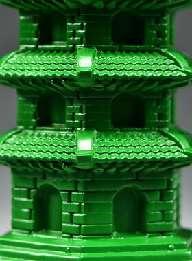 文昌塔绿色九层木雕刻9层文昌塔摆件木头家居客厅办公室装饰品