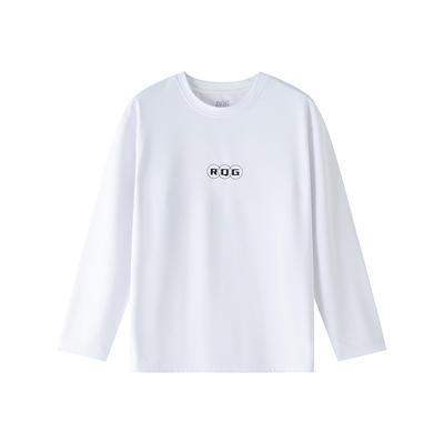 RQG长袖T恤男士圆领宽松休闲百搭上衣2026年春秋季新款时尚潮流