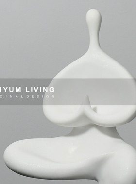 轻奢创意软装饰品瑜伽造型人物摆件现代样板房间家居客厅玄关摆件